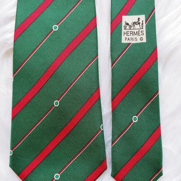 Hermes Other - Vintage Christmas Hermes Silk Tie 58"